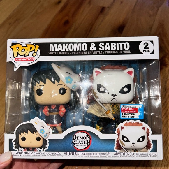 Funko Pop! Demon Slayer Makomo Sabito 2-pack 2023 Fall Convention Exclusive NYCC - Picture 1 of 1